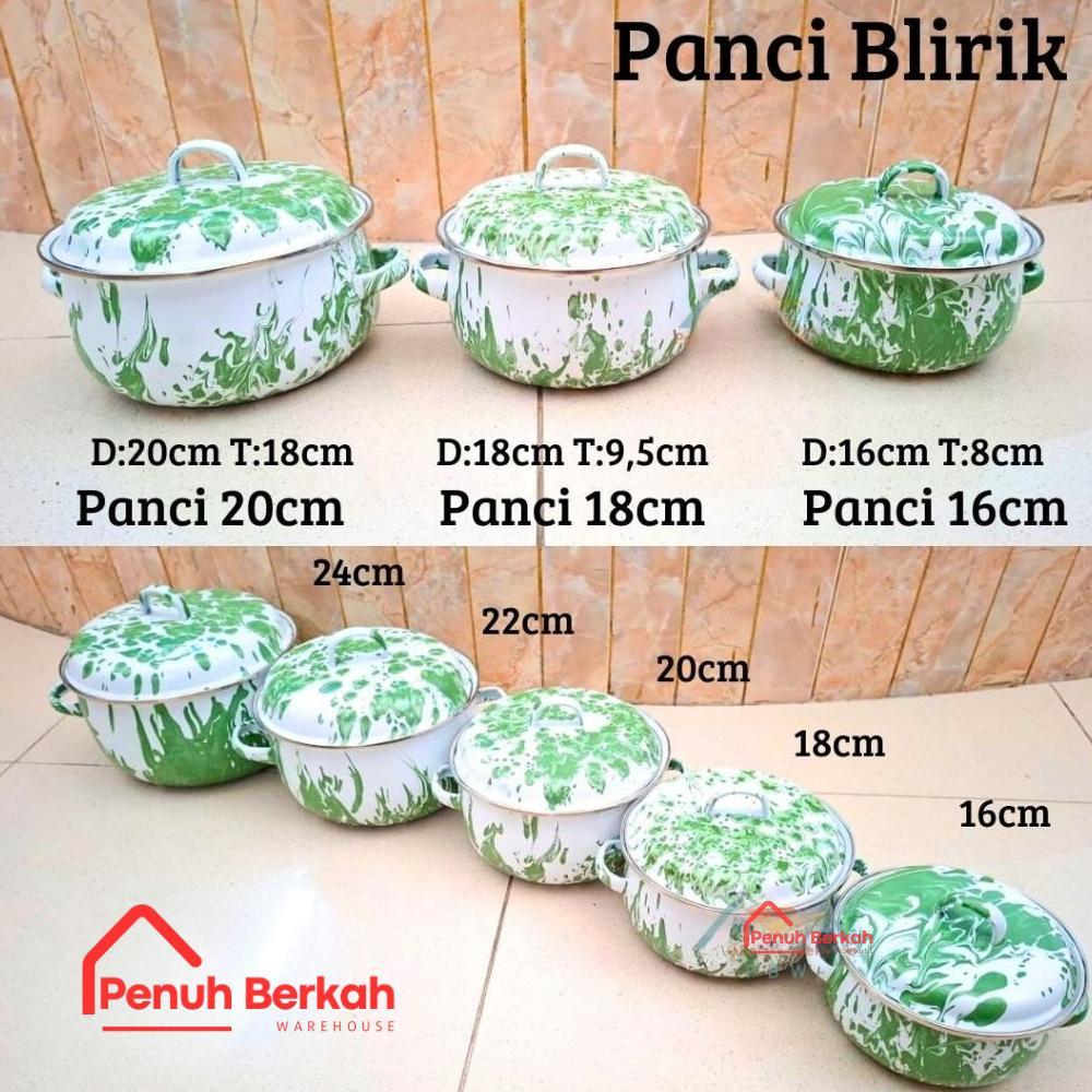 [ECER] PANCI BLIRIK ENAMEL / PANCI ENAMEL BLIRIK TUTUP / PANCI SAYUR JADUL -PBW