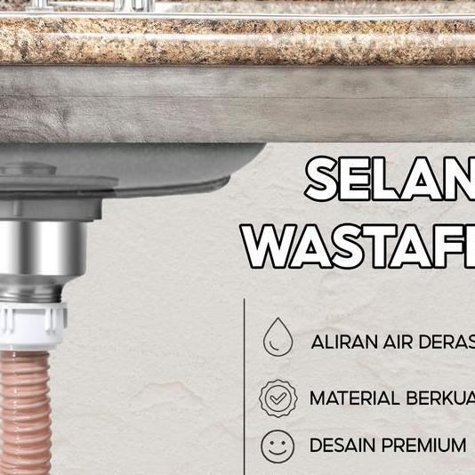 HOMENEEDS SELANG BAK CUCI PIRING WASTAFEL SELANG PEMBUANGAN WASTAFEL G-145 SELANG TERBUAT DARI BAHAN