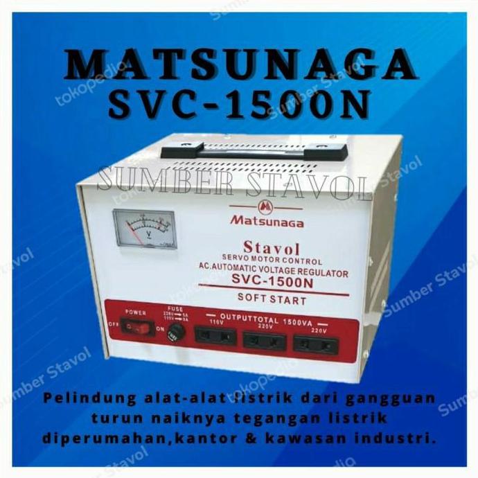 Stavol Stabilizer Matsunaga 1500 Watt - Matsunaga 1500 N - 1500 Va