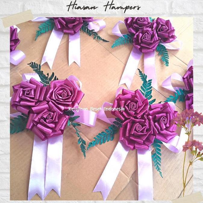 '+'+'+'+] Hiasan bunga hantaran pernikahan siap tempel Hampers