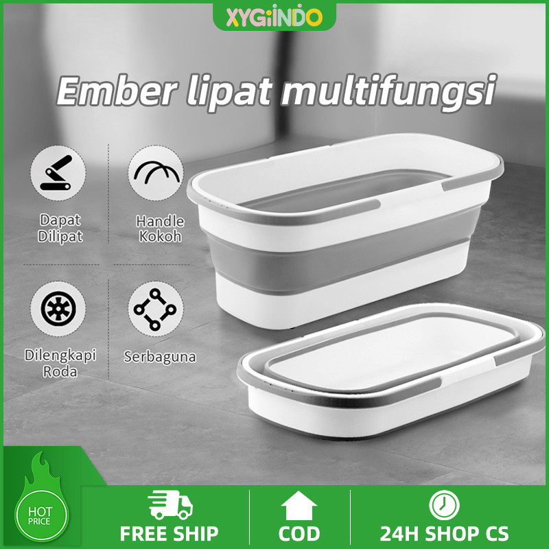 Mehaa Ember Lipat Serbaguna Portable 15L | Ember Camping Cuci Piring Baju Lipat Anti Bocor