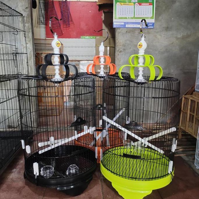 Sangkar Burung Jalak,Murai Trotol,Beo Dll Besi Bulat Jumbo D42Cm.