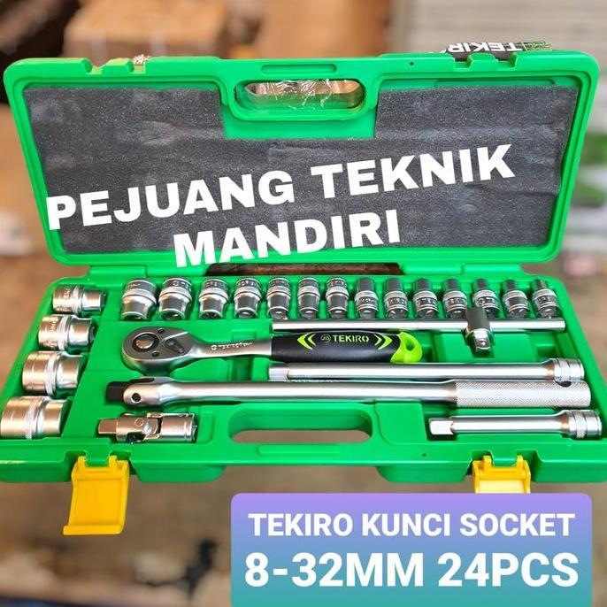 BEAM KUNCI SOK SET TEKIRO 8 - 32 MM 24PCS / KUNCI SOCKET TEKIRO 8-32MM 24PC