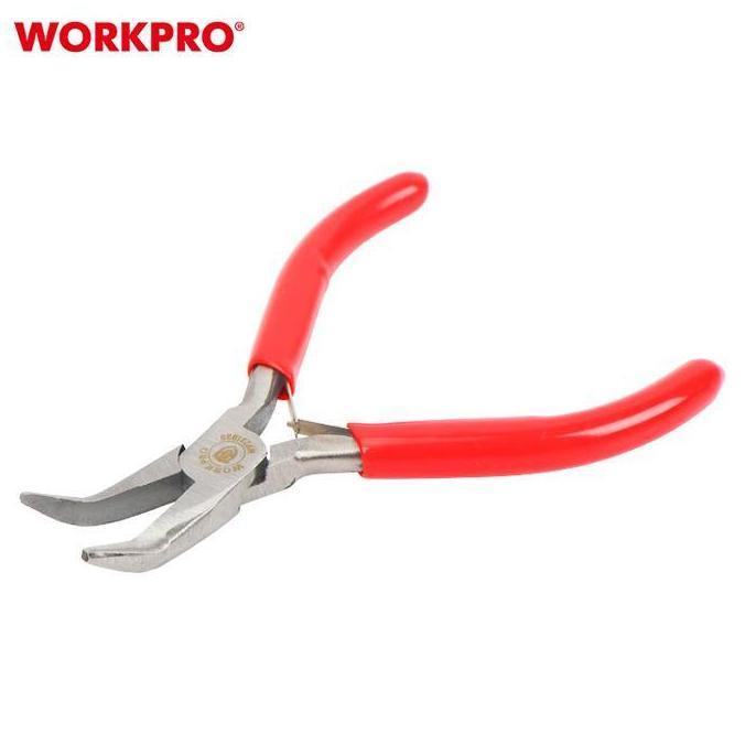 KEITH WORKPRO WP231039 Mini Bent Nose Pliers (Tang Hidung Bengkok Kecil/Tang Cucut Bengkok/Tang Lanc