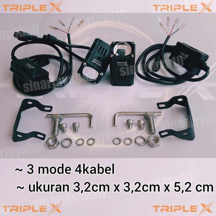Led tembak mini kecil lampu sorot mobil motor triple x X1 x 1 tambahan