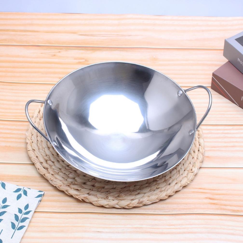 Bisa Cod Wajan Mini Stainless Steel / Kuali Mini Katel Bar Penggorengan Kecil / Kuali Serabi / Kuali