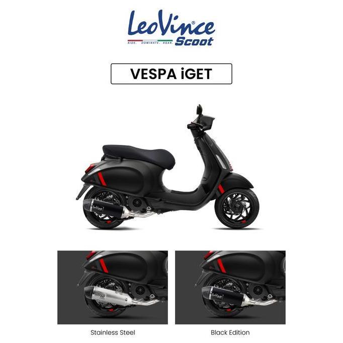 Knalpot Racing Matic Leovince Lv Scoot Fullsystem Vespa Sprint I Get With Header Stainless Original