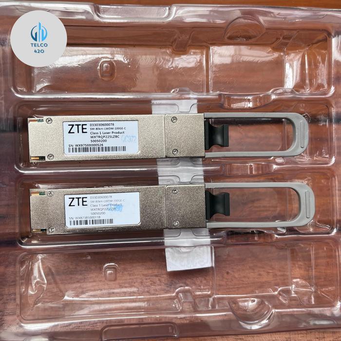 Qsfp28 100G Zr4 1310Nm 80Km Lc Duplex Singlemode Zte Terlaris Best Quality 100% Original