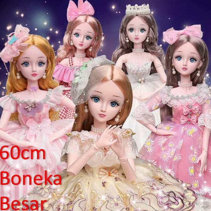 BNK 01 Mainan anak perempuan Boneka BJD doll 60 cm princess set premium