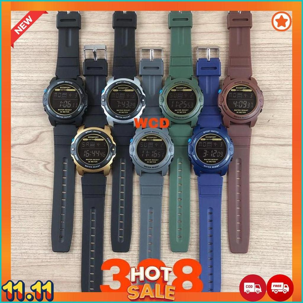 [COD] JAM TANGAN PRIA SPORTY ECOSPORT RUBBER 338 COD