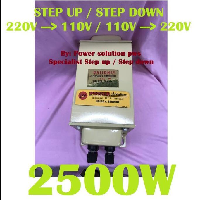 Promo STEP UP STEP DOWN DAIICHI 2500W 220 ke 110V Atau 110V ke 220V Diskon