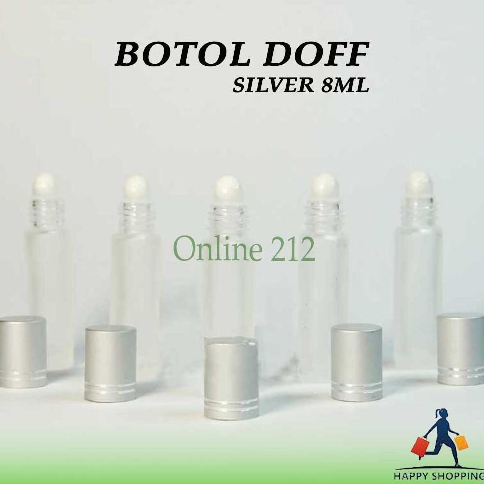 Mudah Digunakan Botol Kosong Roll On Doff Silver 8Ml Botol Parfum  Sovenir