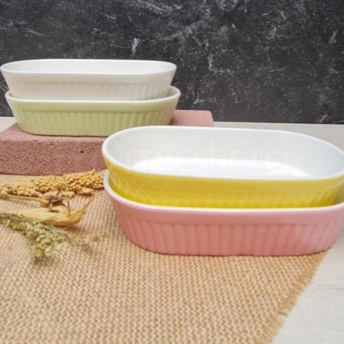 New- RAMEKIN BOWL OVAL TAHAN PANAS CERAMIC OVAL E RAMEKIN OVEN POLOS