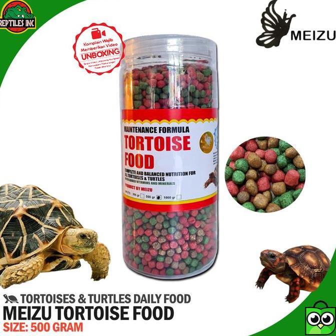MEIZU Makanan Kura-Kura Meizu Torto Food 500gr - Pellet Makanan Kura-Kura Darat Sulcata Aldabra untu