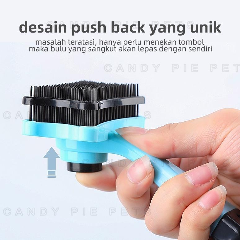 Hemat Sisir Tombol Kucing Sisir Bulu Kucing Otomatis Sisir Bulu Kucing Sisir Grooming Kucing