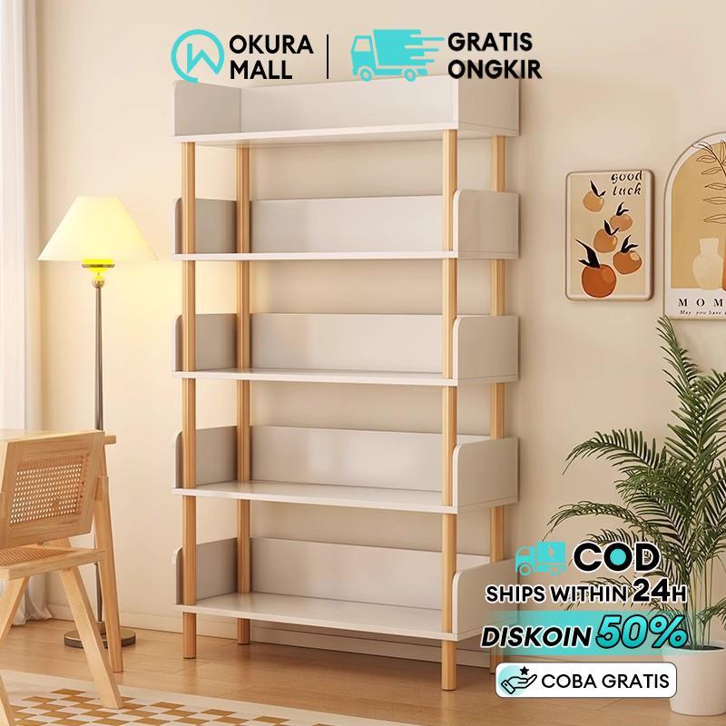 Rak Buku Kayu 6 Susun Rak Susun Kayu Rak Buku Penyimpanan Rak Susun Penyimpanan Praktis