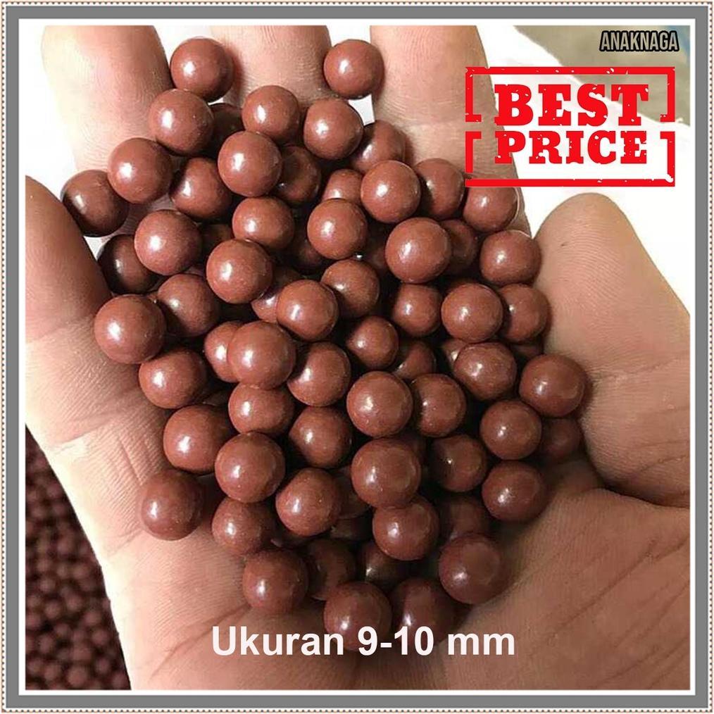 Cuci Gudang Uk-68 100Pcs Bola Kelereng Tanah Liat Ukuran Kecil 9-10Mm - Cokelat - 7Chzdlbr - Tebus M