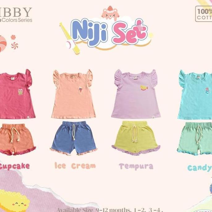 NEW LIBBY BABY NIJI SET (( GIRL )) 9 BULAN - 8 TAHUN . ORI