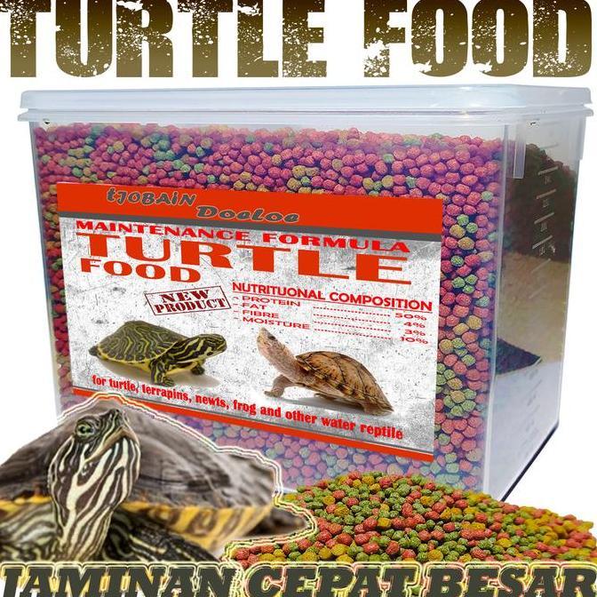 Makanan pakan kura kura air brazil res ambon monbi turtle pellet 1KG