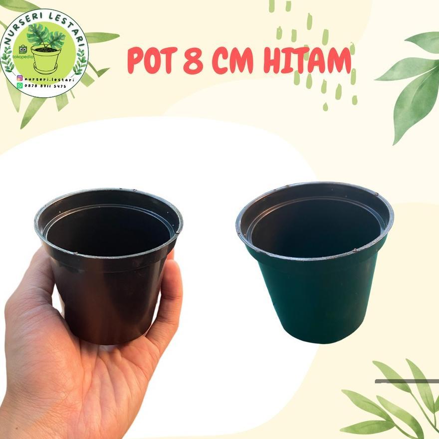 Promo Cod Pot Plastik Kecil 8 Cm Hitam Murah 