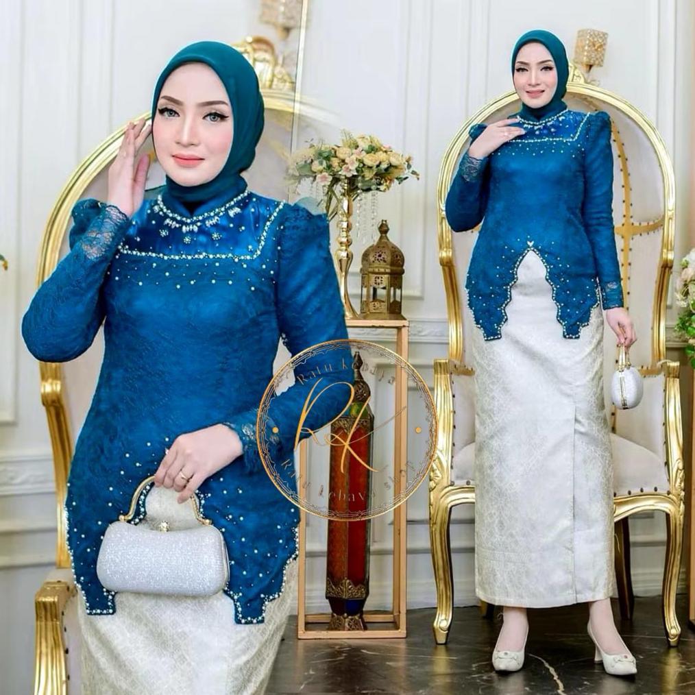 Kebaya Wanita Lace Berfuring Baju Formal Kondangan,Lamaran Wisuda Dan acara lainya