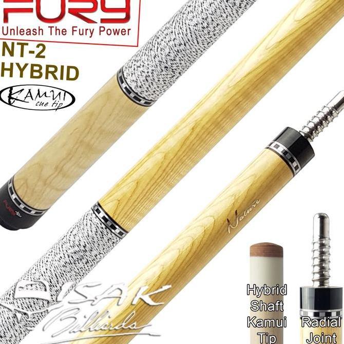 Grosir Fury Hybrid Nt-2 Cue - Low Deflection Shaft Stick Billiard Kamui Tip