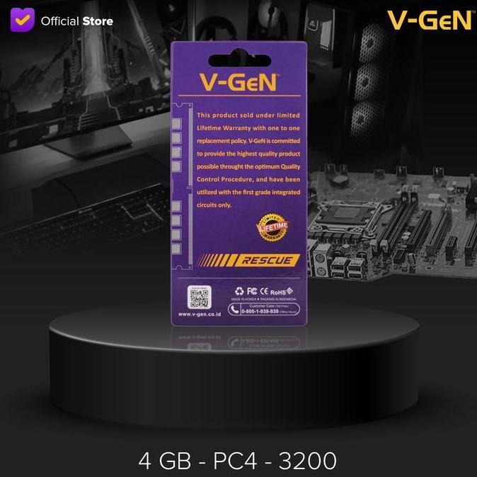Grosir Ddr4 4Gb Pc-25600 3200Mhz Vgen Ram Longdimm 4 Gb 3200 Mhz Rescue V-Gen