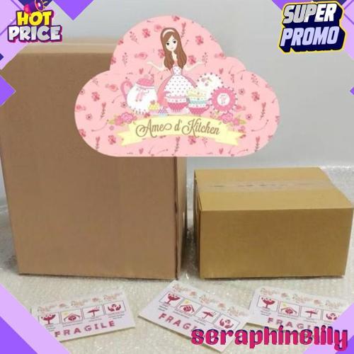 Produk Baru Mangkok Bijian Keramik Bulat Besar 9"/ Mangkok Sayur Motif Bunga Biru