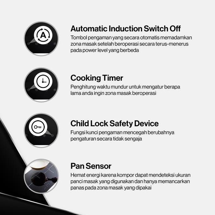 RINNAI Kompor Induksi Tanam 2 Tungku - RB-7012H-CB