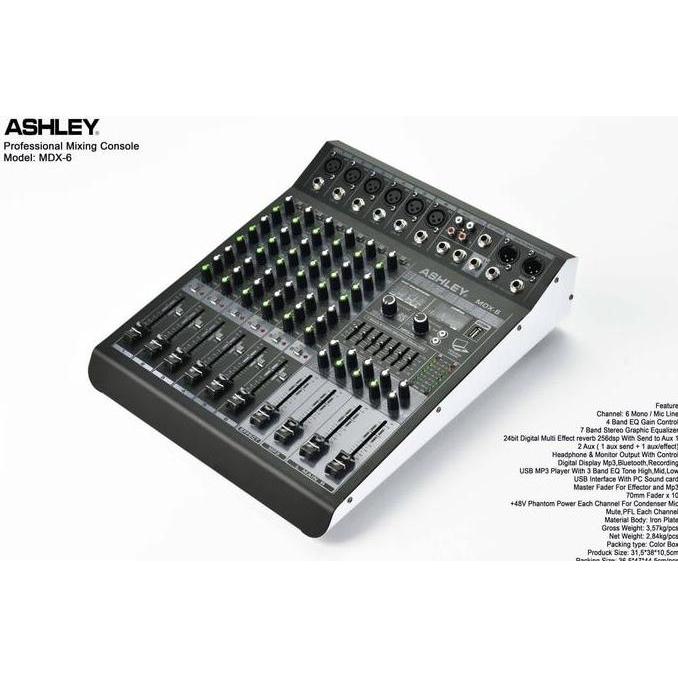 Mixer Ashley MDX6 original Ashley mdx 6 6channel