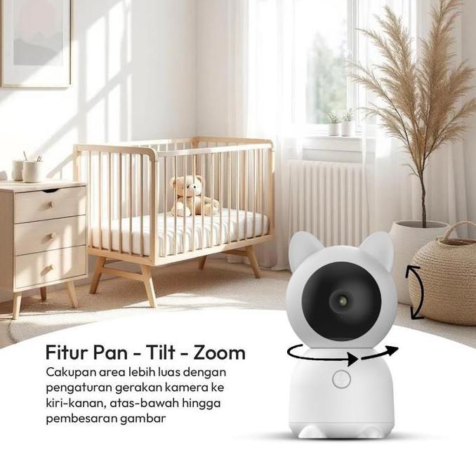 Sale Azko Krisbow Sync Smart Ip Camera Bayi Wifi 3Mp Baby 6T Baby Monitor Cam Cctv Camera Tanpa Kabe