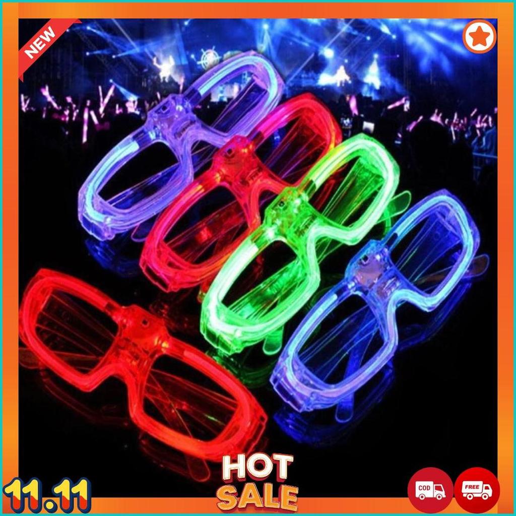Kacamata Led Kotak - Kacamata Pesta Karnaval Warna Warni Cod  [A6]