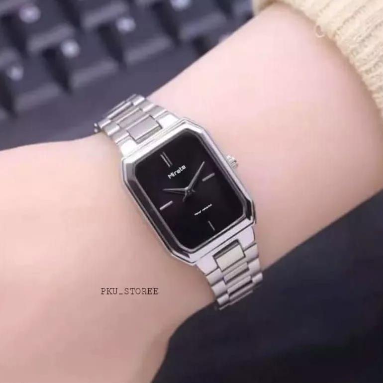 MIRETE Jam Tangan Wanita Mirete Original Tahan Air Persegi Model Analog Quartz Super Mewah Simple Da