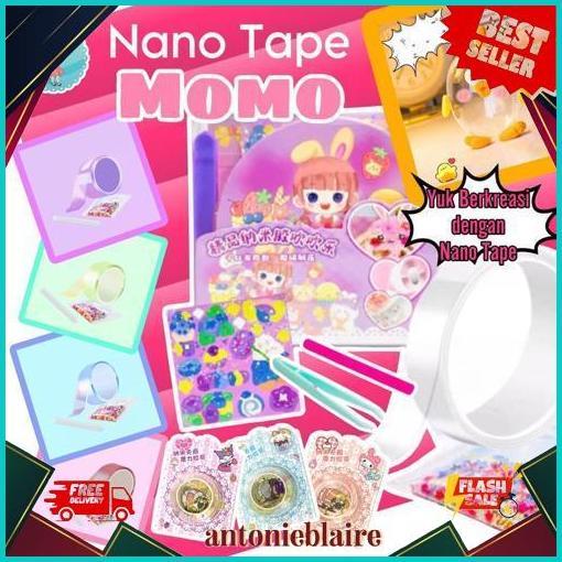 Promo Nano Double Sided Tape Transparan/Nano Tape Pembuat Balon Squishy Diy Double Tape Super Kuat/N
