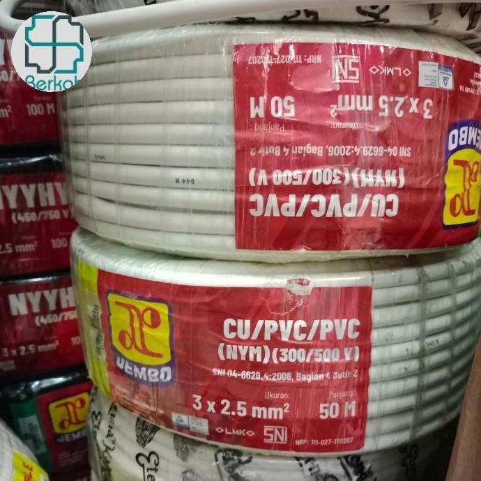 Promo Kabel NYM 3x2.5 JEMBO 50METER.//kabel Nym 3x2,5 Jembo 50 meter. Diskon