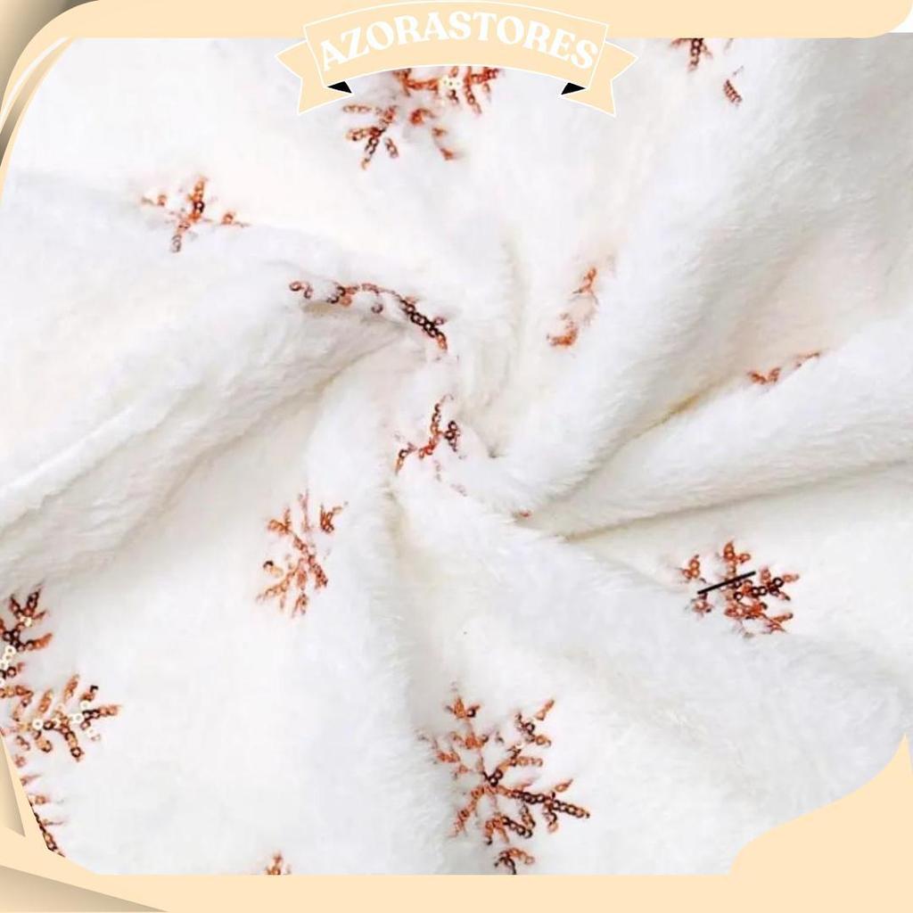 Alas Pohon Natal Motif Salju Tatakan Pohon Natal 90Cm/120Cm Da Sale