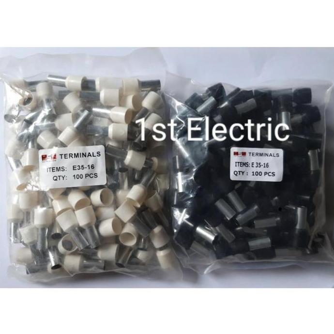 Murah..!! Skun Ferules 35Mm Skun Kabel Ferrules E35-16 Warna Beige & Hitam