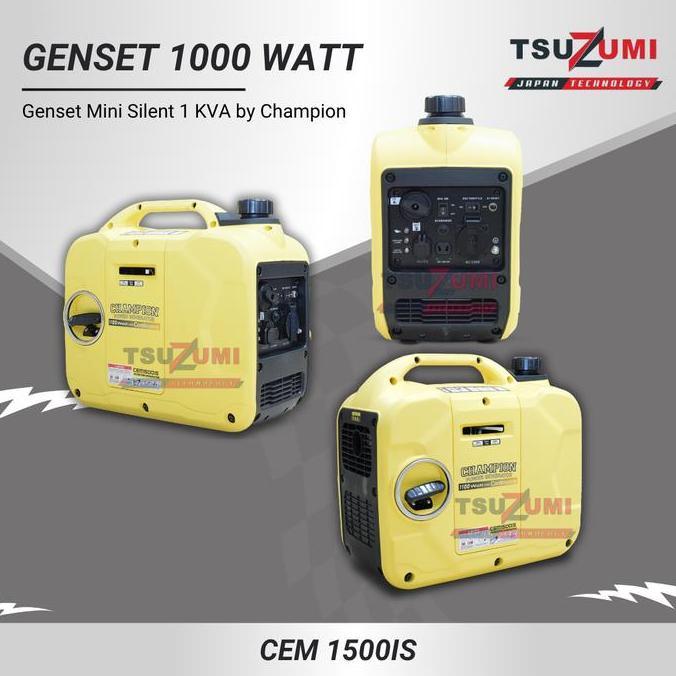 Terlaris Genset Silent 1000 Watt Champion Silent Inverter Cem 1500Is / Genset Mini Portable 1000 120