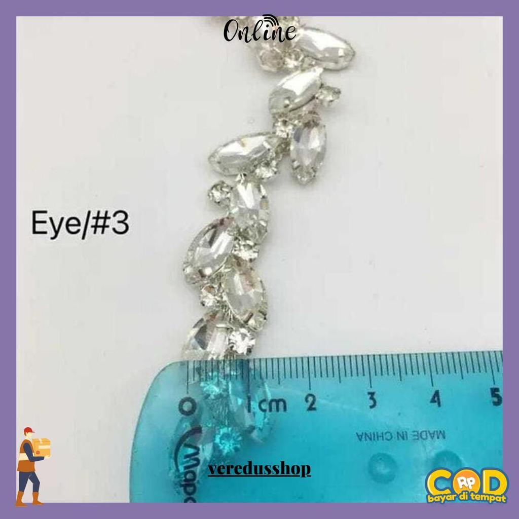 Aksesoris Renda Berlian Stone Kaca Kristal Swarovski / Payet Rangkai Mewah Rumbai Rhinestone Termura