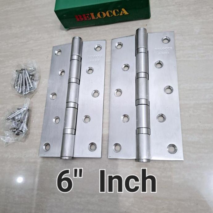 BELOCCA Engsel Pintu 6" Inch STAINLESS SUS 304 TEBAL