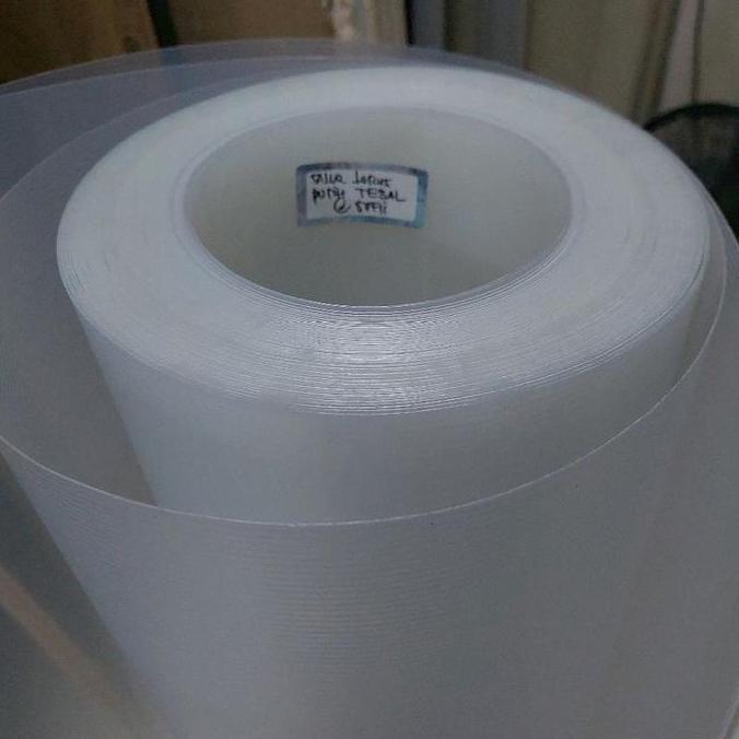 Fiber Penutup Pagar 120cm Motif Salur Lurus Putih Tebal