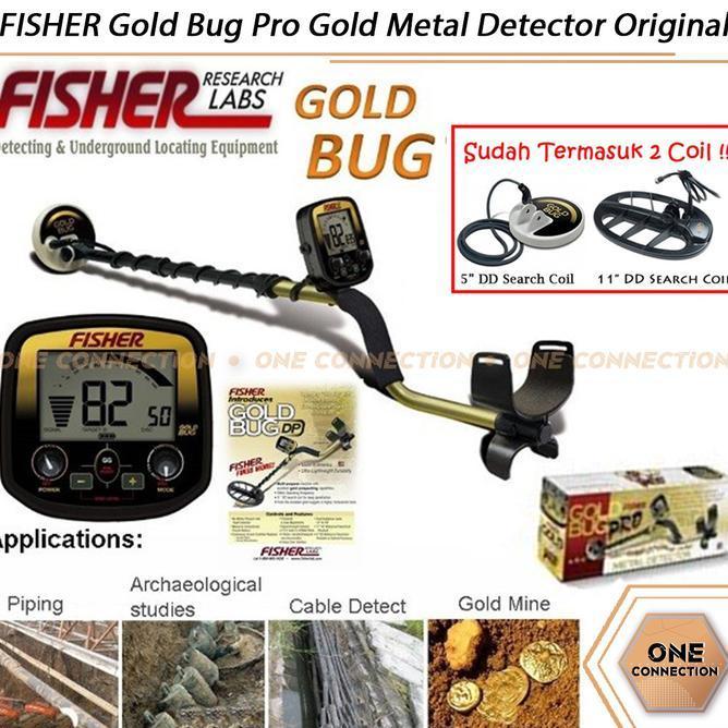 Fisher Gold Bug Pro Gold Silver Metal Detektor Detector Emas Logam Ori