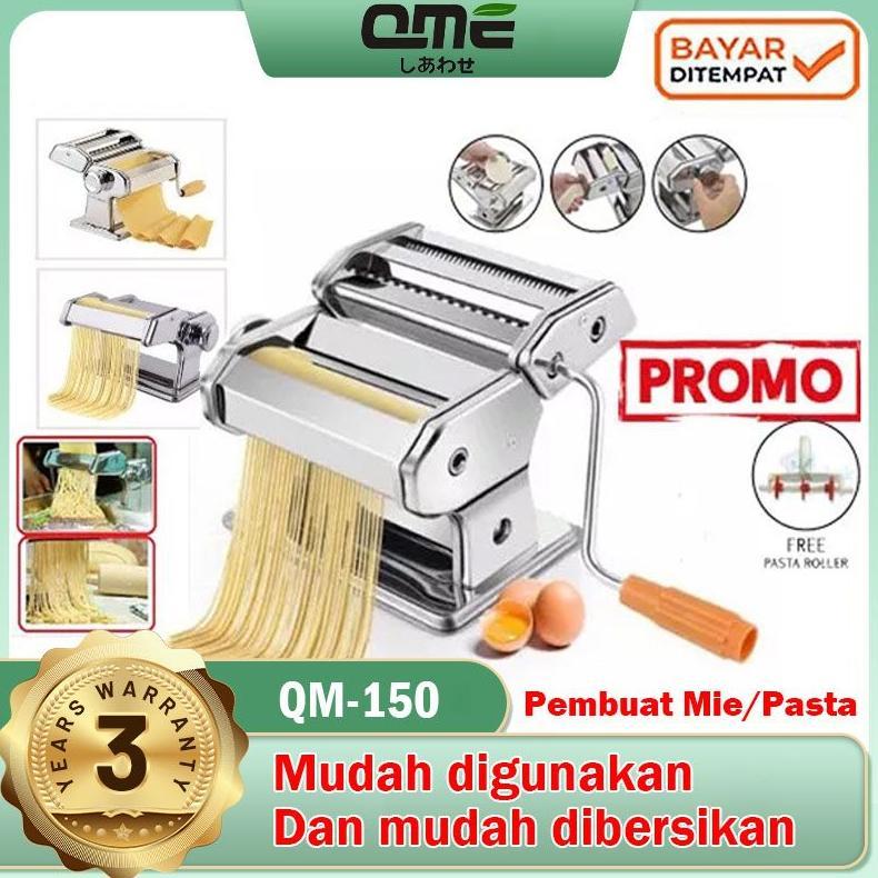 100% Ori Qme Pasta Maker Atlas Gilingan Mie Molen Pangsit Cetakan Mie Penggiling Pencetak Pasta Kue 
