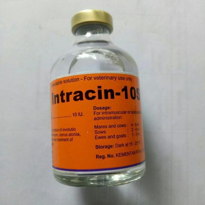 Ready stock Intracin 10s 50 ml - Produk Veteriner dengan Dosis 10 IU untuk Penggunaan Hanya dalam Ve