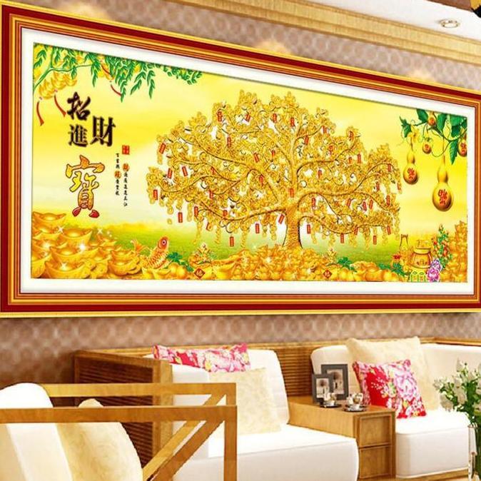 DIY Diamond Painting Full Pohon Uang Rezeki Buah Rezeki holo 18070 cm D548XB / D548SB / D548B / D548