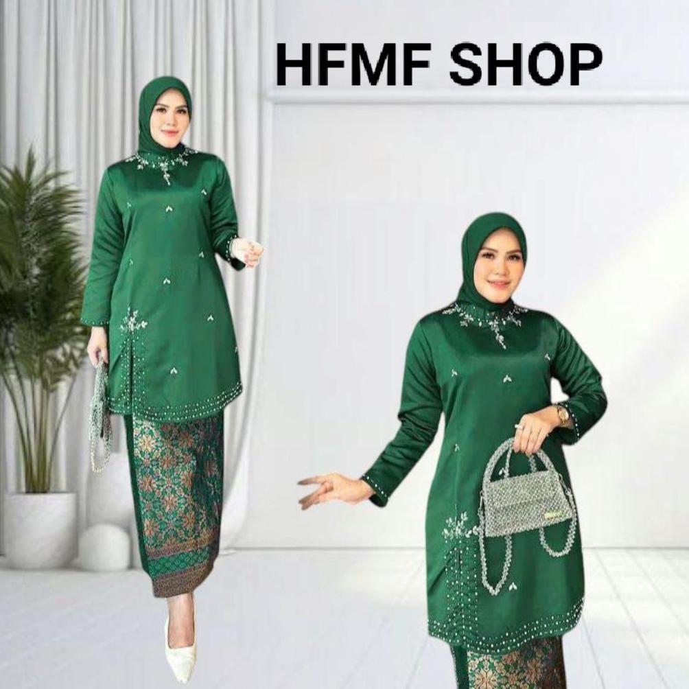 SETELAN KEBAYA KURUNG MELAYU TAFETA PAYET // KEBAYA KURUNG TAFETA PAYET // BAJU KURUNG TAFETA // BAJ