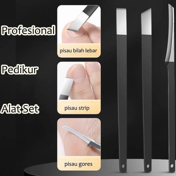 New Arrivals6pcs Set Alat Manicure Pedicure Pisau Kuku Cantengan Gunting Kutikula Lengkap