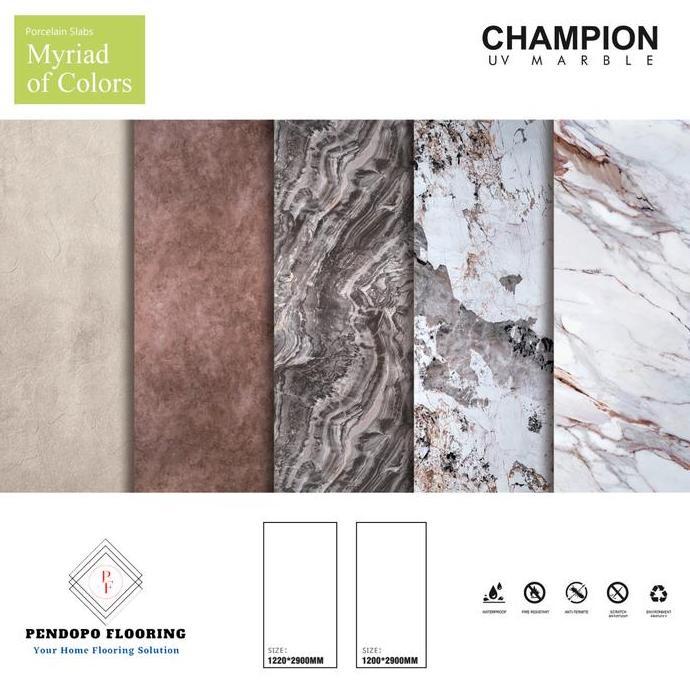 wall panel UV marble champion tebal 3 mm panjang 2.9 m CO
