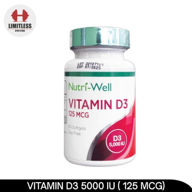 [Promo] Nutriwell Vitamin D3 5000 Iu 60 Softgel - Vit D 5000Iu Original