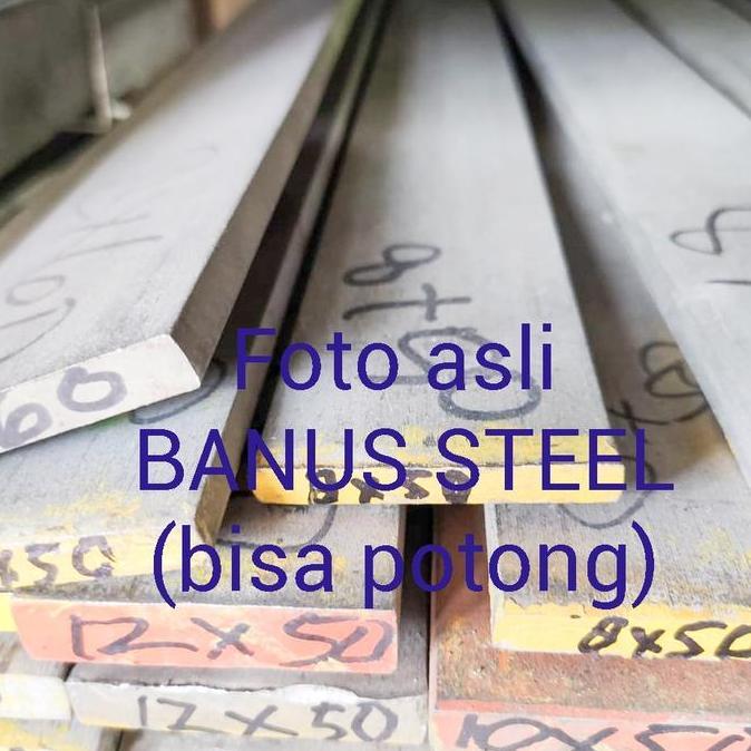 Strip stainless 304 tebal 5 mm x 70 mm x 1 meter plat strip stainless